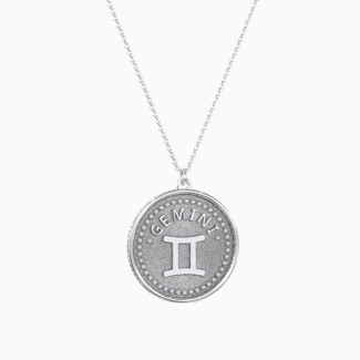 Gemini Coin Charm Necklace