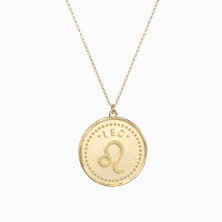Leo Coin Charm Necklace