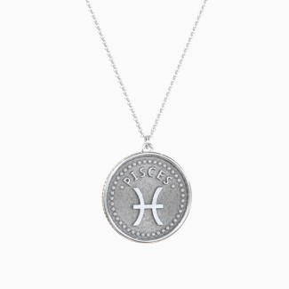 Pisces Coin Charm Necklace