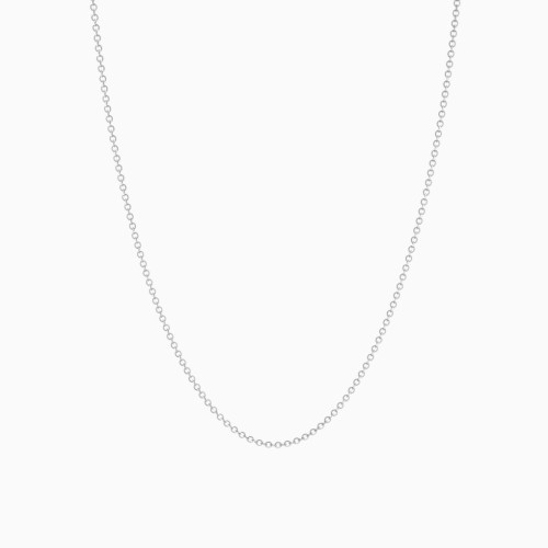 Sterling Silver Cable Chain Necklace 16" with 2" Extender