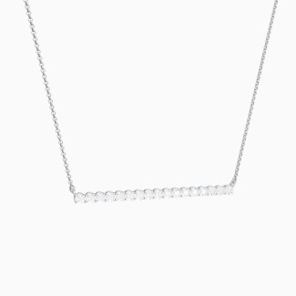 Horizontal Gemstone Bar Necklace
