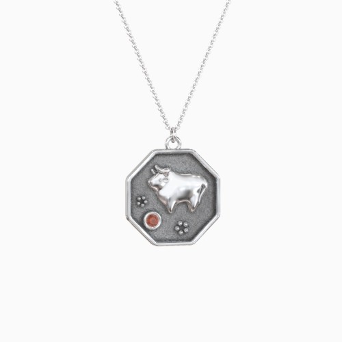 Year of the Ox Engravable Zodiac Medallion Necklace