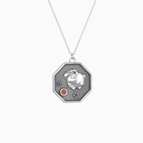 Year of the Ram Engravable Zodiac Medallion Necklace