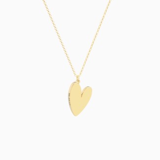 Tilted Heart with Side Engraving