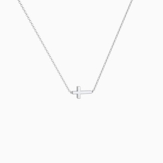 Sideways Cross Necklace