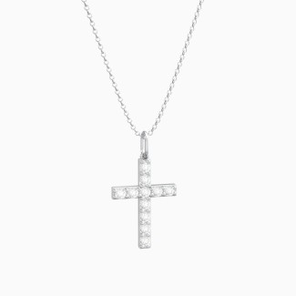 Medium Gemstone Cross Pendant