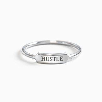 Engravable Stackable Bar Ring