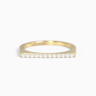 Dainty Flat Top Stackable Ring with Accents