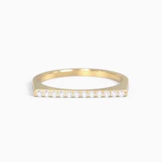 Dainty Flat Top Stackable Ring with Accents