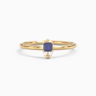 Princess Cut Stacking Ring with Accents