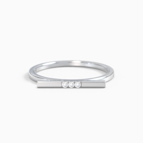 Bar Stackable Ring with Accents