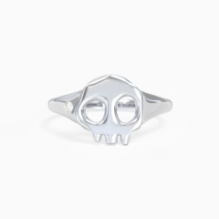 Diamond Skull Engagement Ring