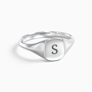 Engravable Square Signet Ring