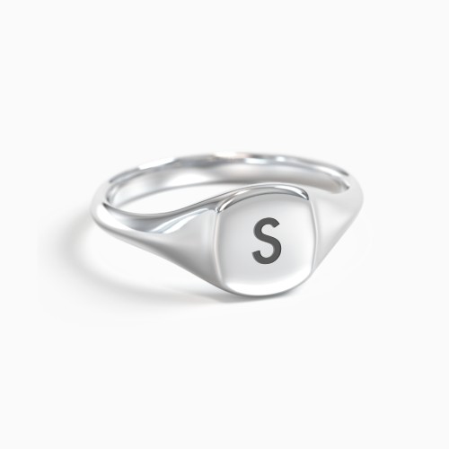 Engravable Square Signet Ring