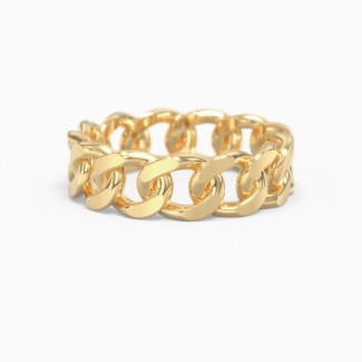 Wide Curb Link Chain Ring