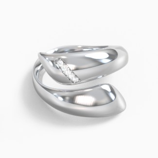 Bypass Statement Ring with Accents