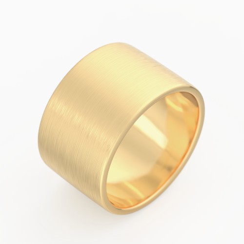 Classic Cigar Band Ring With Brush Finish