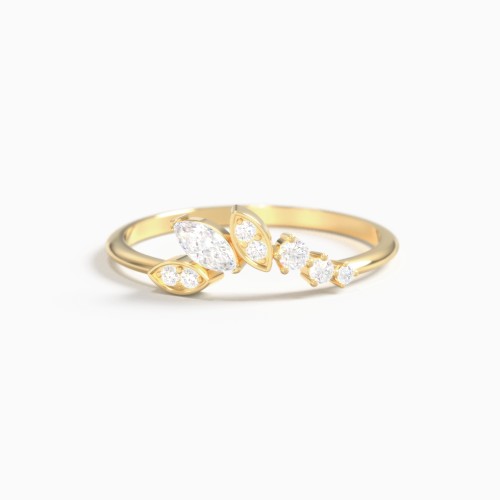 Dainty Marquise Contour Band