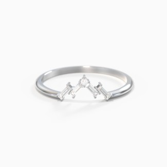 Dainty Stackable Baguette Contour Band