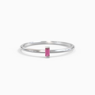 Dainty Vertical Minimalist Baguette Ring