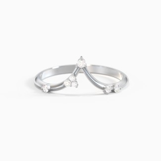 Dainty Deep-V Band with Scattered Accents