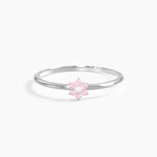 Dainty Stackable Flower Cluster Ring