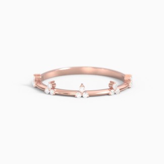 Dainty Stackable Ring with Accent Clusters