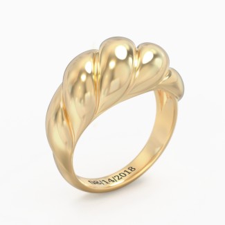 Classic Croissant Dome Ring
