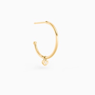Scosha X Large Hoop With Heart Charm