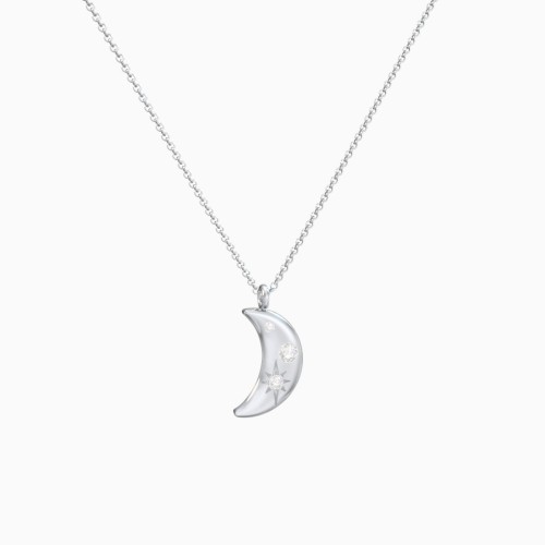 Scosha X Crescent Moon Necklace with Accents