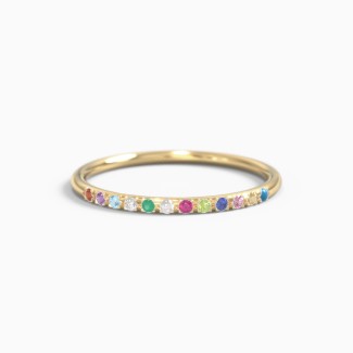 Scosha X Dainty 12 Birthstone Ring