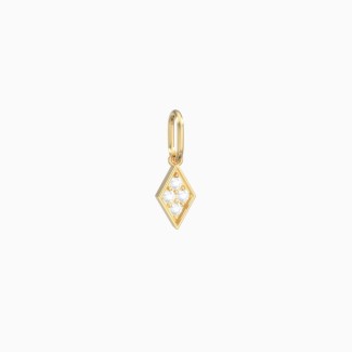 Dainty Diamond Shaped Pavé Charm