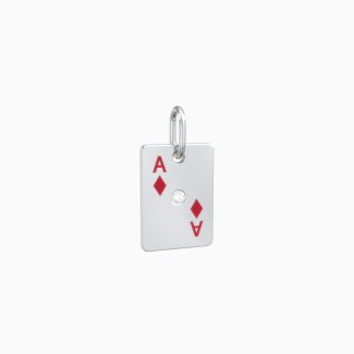 Ace of Diamonds Playing Card Charm