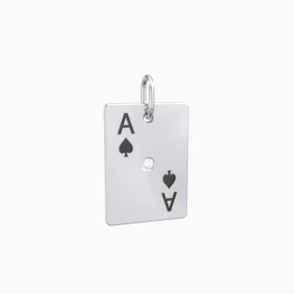 Large Ace of Spades Playing Card Charm