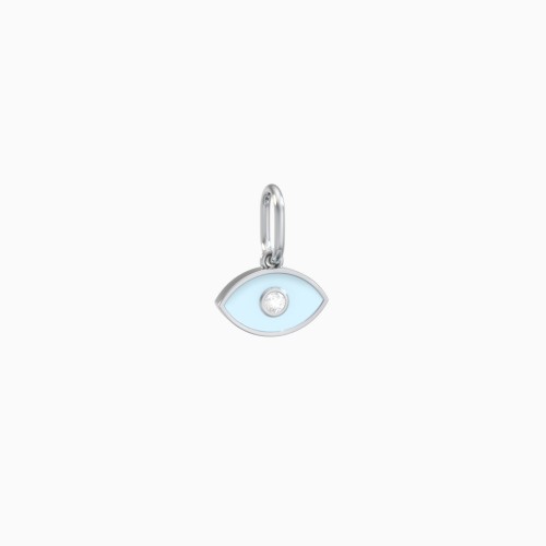 Evil Eye Cold Enamel Charm with Accent