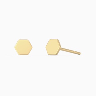 Hexagon Stud Earrings