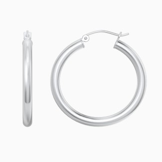 Large Tube Hoop Earrings