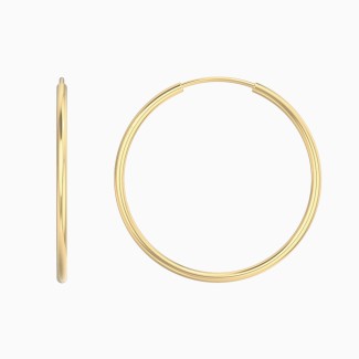 Large Endless Gold Hoop Earrings