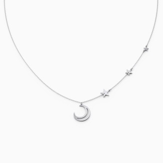 Moon and Stars Charm Necklace