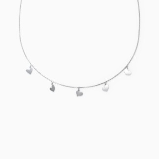 5 Heart Charm Necklace