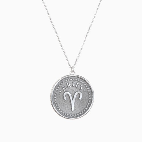 Aries Coin Charm Necklace