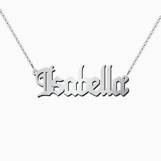 Personalised Gothic Name Necklace