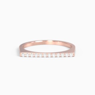 Dainty Flat Top Stackable Ring with Accents