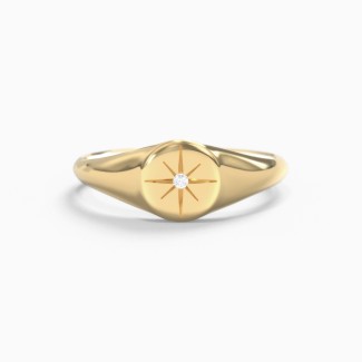 Star Set Signet Ring