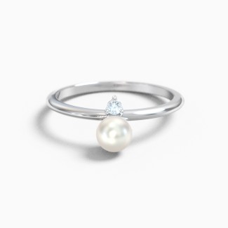 Pearl and Gemstone Stackable Ring